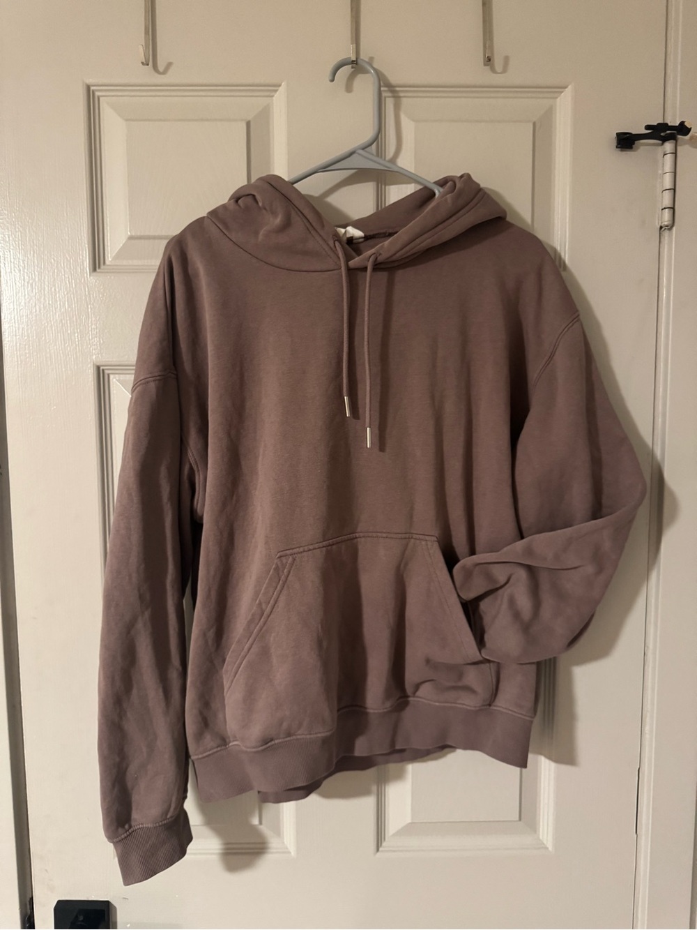 Women’s h & m brown taupe set hoodie wide leg sweat pants great condition